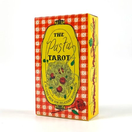 Pasta Tarot -kortit herkulliseen ennustamiseen, korttipeli moninpelille, interaktiivinen lautapeli, englanninkielinen versio, juhlakortit