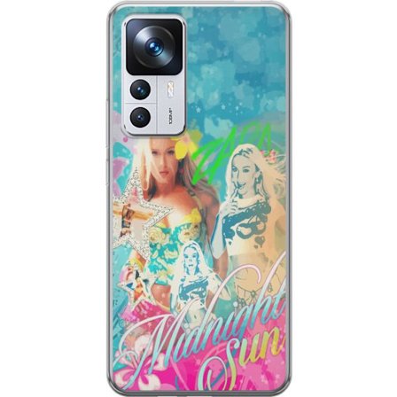 Kompatibelt Mobildeksel til Xiaomi 12T Eventyrverden med Steve, Creeper og dyr i fargerik blokkgrafikk