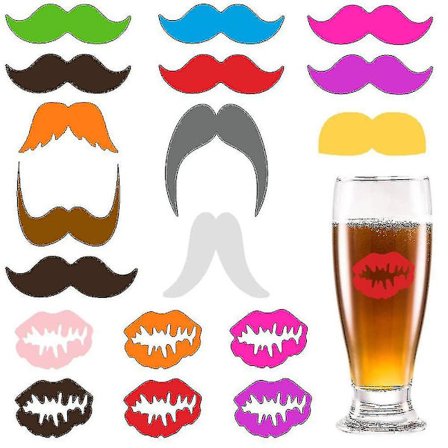 Koppmerker, 18 stk Silikon Vinglassmerker Glassmerker Flaskemerker Gjenbrukbare glassidentifikatorer