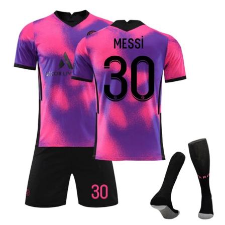 Kid Fotbollsoverall Träningsoverall Set Fotboll T-shirt Shorts med strumpor - Perfet 6-7Y