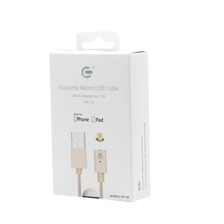Magnetic Micro USB Cable gold 1M