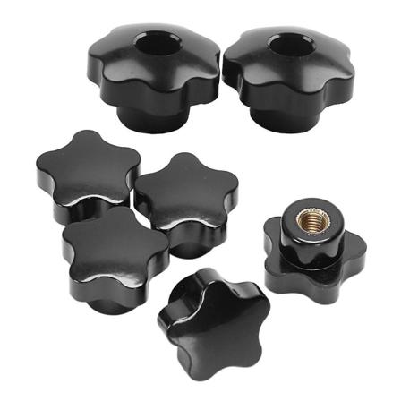 5 stk. M8 Hunkøjet 32mm Stjernehoved Spændemøtrikker Knob Greb Håndtag & 2 stk. M8 X 50mm Diameter Gevind