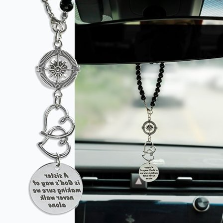 Bilsmycke för syster, hängande spegeldekor med inspirerande citat, Guds välsignelse nyckelring för syster