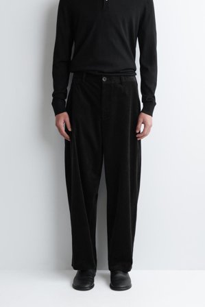 COS Homme Pantalon Fuselé En Velours in Noir