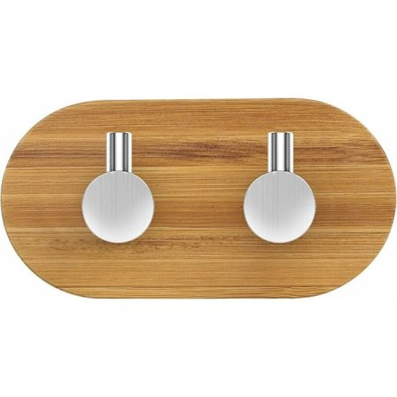 Selvklæbende krog badeværelse væg krog håndklædeholder køkken soveværelse klæbrig krog bambus rustfrit stål