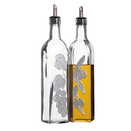 KitchenCraft Italian Glass Oil & Vinegar Bottles 0,5l, 2 pcs