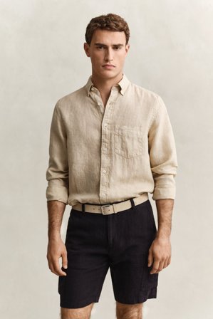 GANT Herren Leinenhemd (XXL) Beige