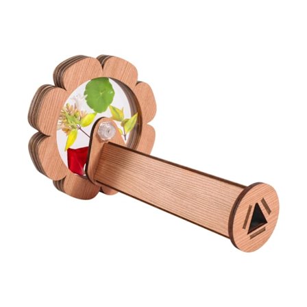 DIY Kalejdoskop Byggsats Barn Klassisk Leksak Trä Kalejdoskop Topp Småbarn Sensoriska Leksaker Barn Present