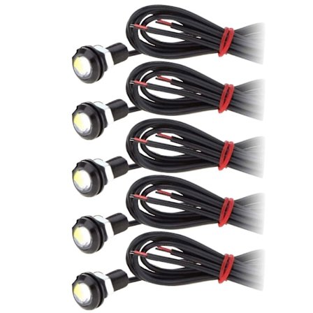 5x Vita Dc12v 9w Öga Led Dagsljus DRL Backup Ljus Bil Auto Lampa