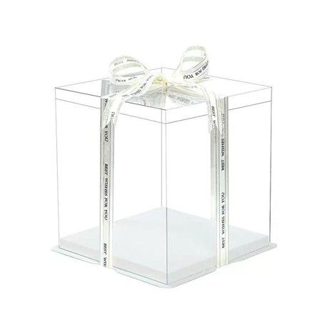 50 stk. Transparent kakeemballasje Boks Bakeri Kakebokser Plastemballasje