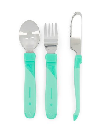 Twistshake Learn Cutlery Stainless Steel 12+M Pastel Green Green Twistshake