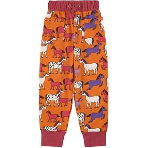 Småfolk Orange Horse Printed Sweatpants 2-3 Years - Bottoms - 2-3 years - Orange