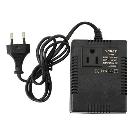 300w Spændingsomformer 220v Til 110v Transformer Spændingsomformer Rejseadapter Eu Stik{F2]