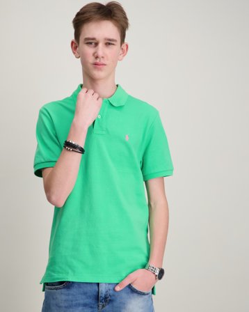 Polo Ralph Lauren Slim Fit Cotton Mesh Polo Shirt Grün Polo/Rugbyshirts Jungen - Kids Brand Store