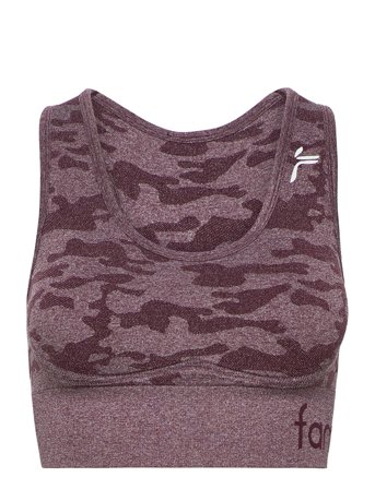 Camo Sports Bra Red Famme