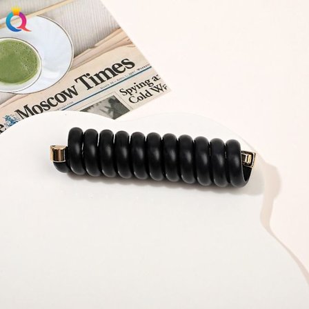 3 STK Telefonlinje Hårbånd Elastisk Gummibånd SORT