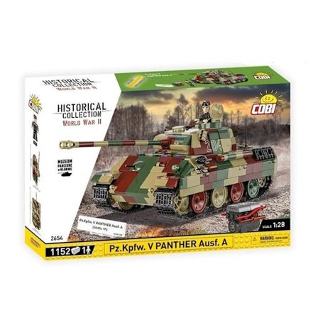 Byggesæt - COBI - Pz.Kpfw. V Panther Ausf. A - Kamuflage - 1152 elementer - 1 tankfigur