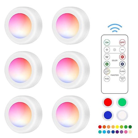 Led Spotlights Pakke 6 Stilfulde Lys Med 2 Praktiske Fjernbetjeninger