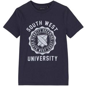 Kids - IKKS Navy Graphic Print T-Shirt 12 years - Tops - 12 years - Blue - Junge