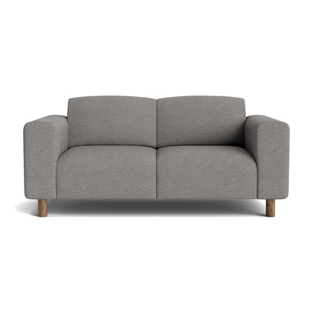 Toledo 2-Sitzer-Sofa in Loop Grau, minimalistisches Design, stilvolles Polstersofa mit Nozag-Federung, Breite 172cm und Sitztiefe 56cm