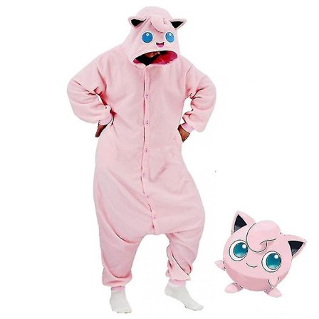Jigglypuff Kostym Helkroppspyjamas Halloween Jul One-piece Kigurumi For en Women-1