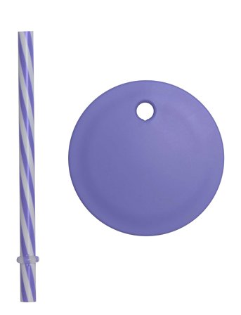 Straw Lid For Eco Kids Cups & Glasses Blue Design Letters