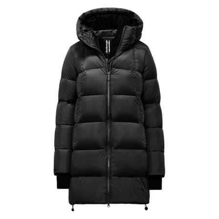 BomBoogie Down Jacket in Recycled Nylon - Stockholm Long Down Jacket , Zwart , Dames , Maat: 2XL