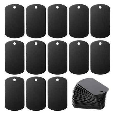 Aluminium Stempling Emner Gravering Tomme Tags 25 Pakke, Laser Gravering Tomme Tags, Metal Business C