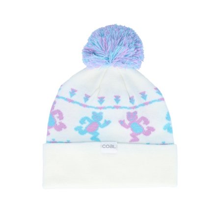 Coal - White pom Beanie - Kids The Toy Bin White Pom @ Hatstore