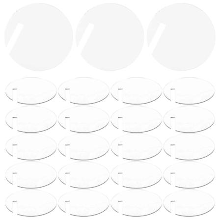 30-pakning akryl vinglassmarkører gjenbrukbare drikkeetiketter fest runde drikkeetiketter (4.00X4.00X0.10CM, som vist på bildet)