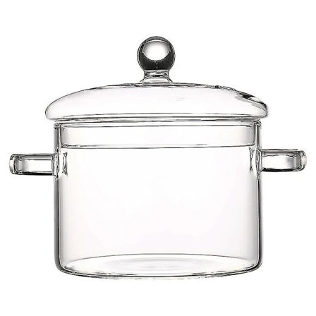 Glas Kogeudstyr - 2l/67oz Glasgryde Varmebestandigt Borosilikatglas Håndlavet Køkkenredskabssæt Kogeplade - Sikker til Pasta