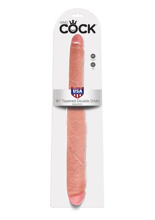 KING COCK 16 INCH TAPERED DOUBLE FLES - Dubbel Dildo