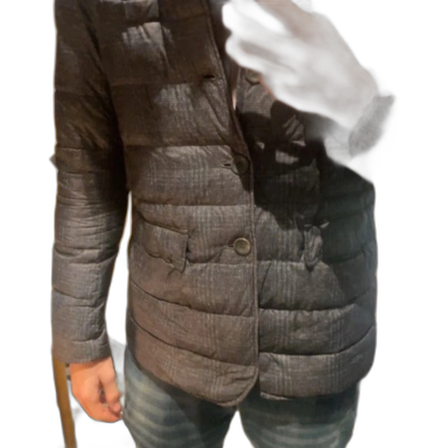 Grå rutig dunjacka från Herno