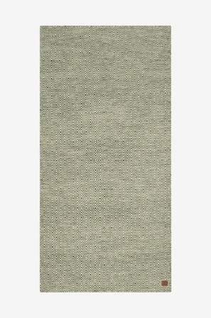 KM Home - Uldtæppe Gåsöga - Grøn - Uldtæpper - 75X200 - Fra Homeroom