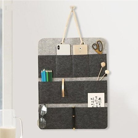 Filt Förvaring Hängväska Filt Väggväska GRÅ - high quality