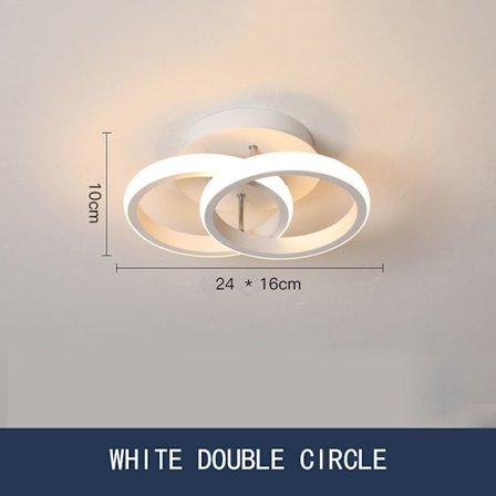 LED-lamppu kattovalaisin VALKOINEN DOUBLE CIRCLE DOUBLE CIRCLE