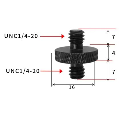 Stativgängadapter 1/4" till M10 - 5-pack 1/4-20