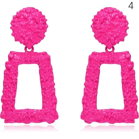 Barbie Rosa örhängen Rose Red Geometriska mångsidiga örhängen Holi