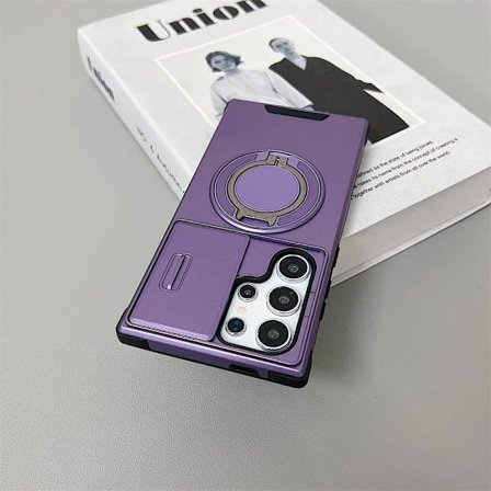 Lyxigt Roterande Dold Metallring Bilhållare Pansarfodral För Samsung S25 S24 Ultra S21 S22 S23 Ultra Plus S20 FE A54 A13 A14 A15