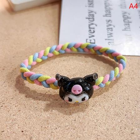 Sarjakuva Cinnamoroll Kuromi Hair Rope ja Colorful Hair Band Girls A4