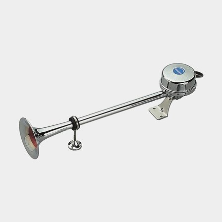 Boat horn / trumpet horn 12 V Marco EM1 Stainless Steel Long, stainless steel, electromagnetic, surface-mounted, 470 mm