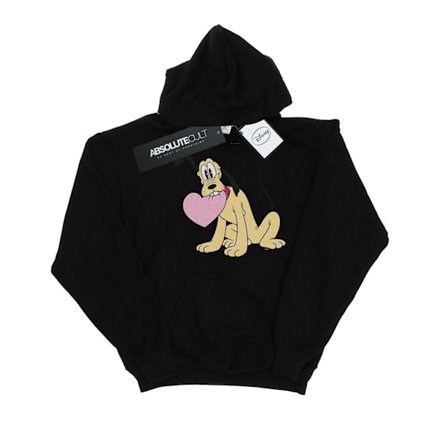 Disney Mens Pluto Love Heart Hoodie 3XL Svart