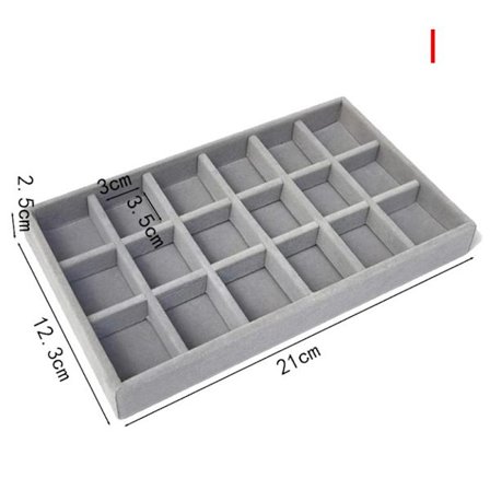 Sammet Box Smycken Förvaring Sammet Box Ring Örhängen Halsband C