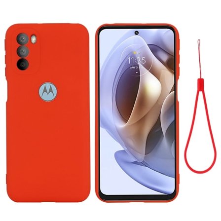 Matt Motorola Moto G41 / Motorola Moto G31 skal av flytande silikon - Röd