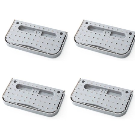 4-pak Hængende Plastik Skohylde Vægmontering Kreativ Foldbar Organizer Campingsko Opbevaringshylde Selvklæbende Skoholder Til Dør