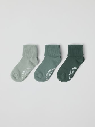 Polarn O. Pyret - 3-pack of anti-slip socks - 31|33 - Childrenswear - green