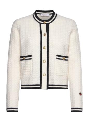 Gweneth Jacket Tops Knitwear Cardigans White BUSNEL