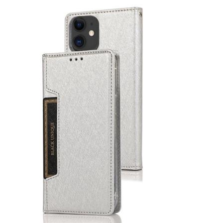 iPhone 12 - Exklusivt FLOVEME Plånboksfodral Silver