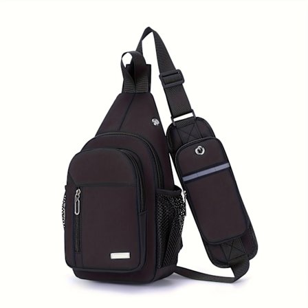 1 stk. Sports Sling Bag Utendørs Fottur Camping Crossbody Ridning Midjeveske med Mobiltelefonlomme Multifunksjonell Enkel [DB]