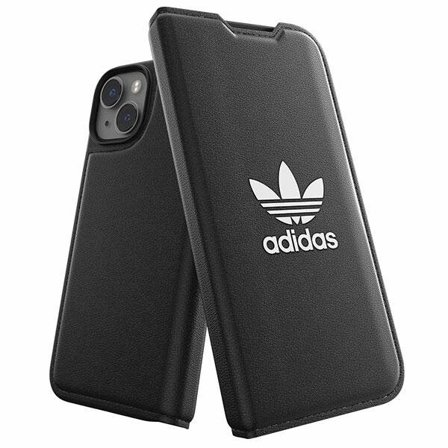 Adidas OR Booklet Case BASIC iPhone 14 6.1" musta/musta valkoinen 50181